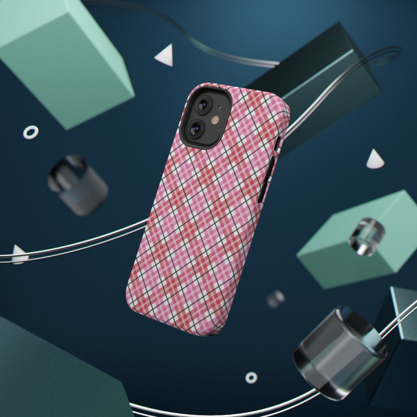 Impact-Resistant Phone Case - Valentine Plaid