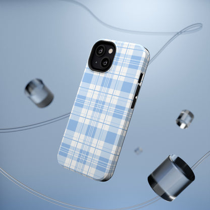 Impact-Resistant Phone Case - Easter Plaid Blue