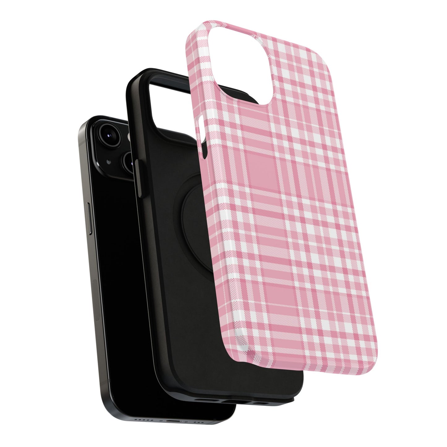 Impact-Resistant Phone Case - Easter Plaid Pink