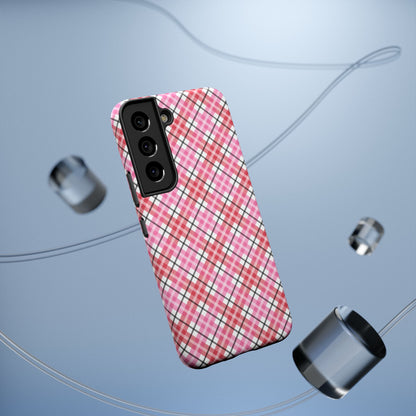 Impact-Resistant Phone Case - Valentine Plaid