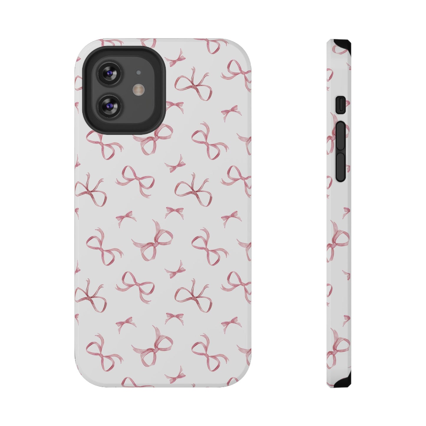 Impact-Resistant Phone Case - Coquette Bows Pink