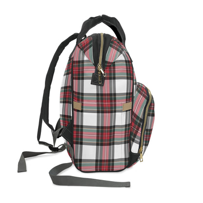 Holiday Tartan Plaid Multifunctional Diaper Bag