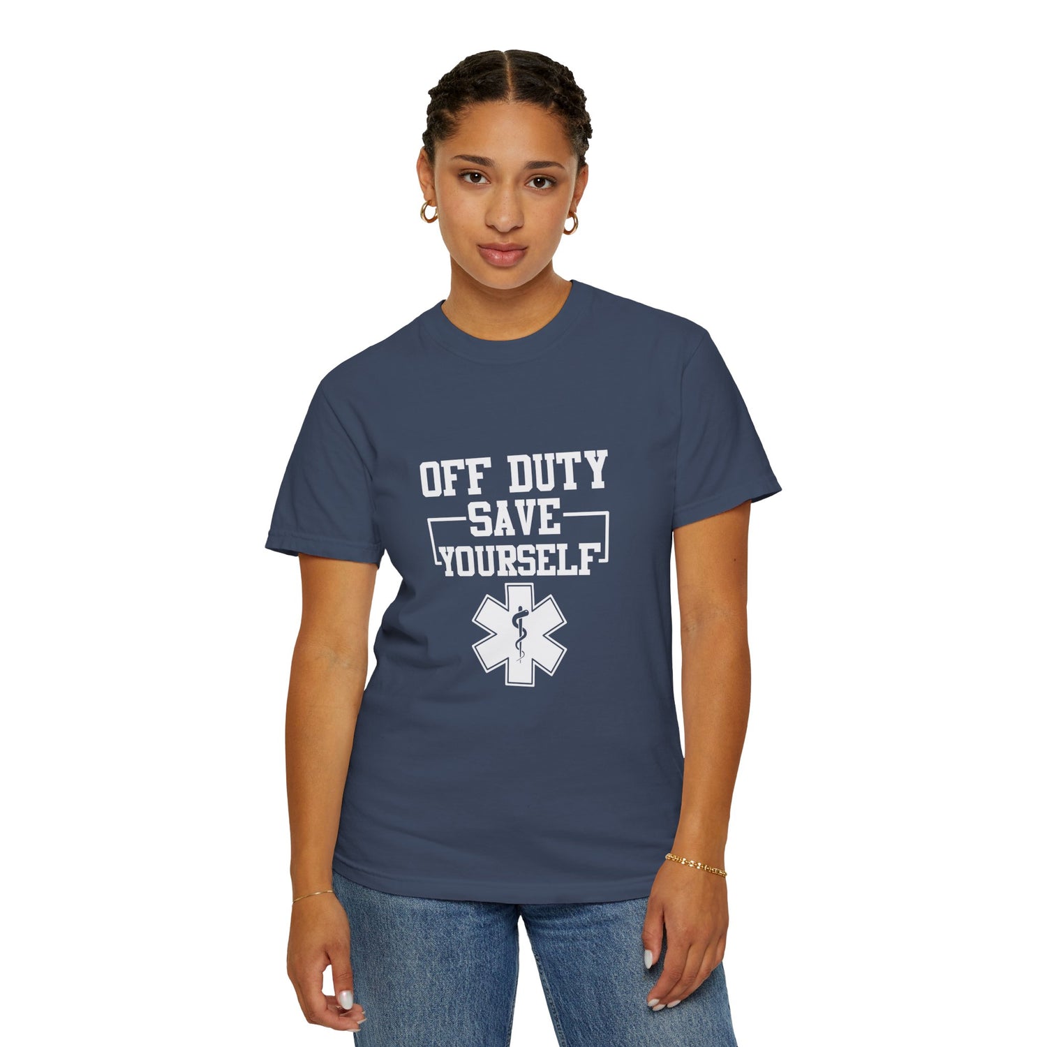 Unisex Off Duty T-Shirt, EMS Gift, First Responder Tee, Paramedic Humor Shirt, Casual Wear, Emergency Services Apparel