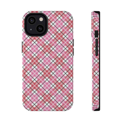 Impact-Resistant Phone Case - Valentine Plaid