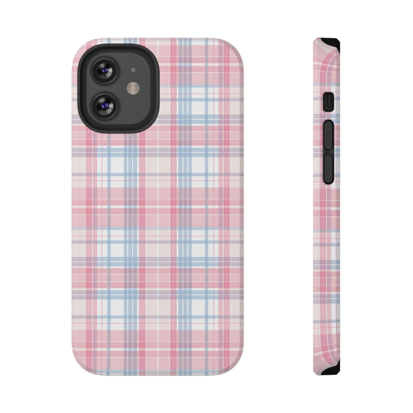 Impact-Resistant Cases-Spring Plaid Pink Blue