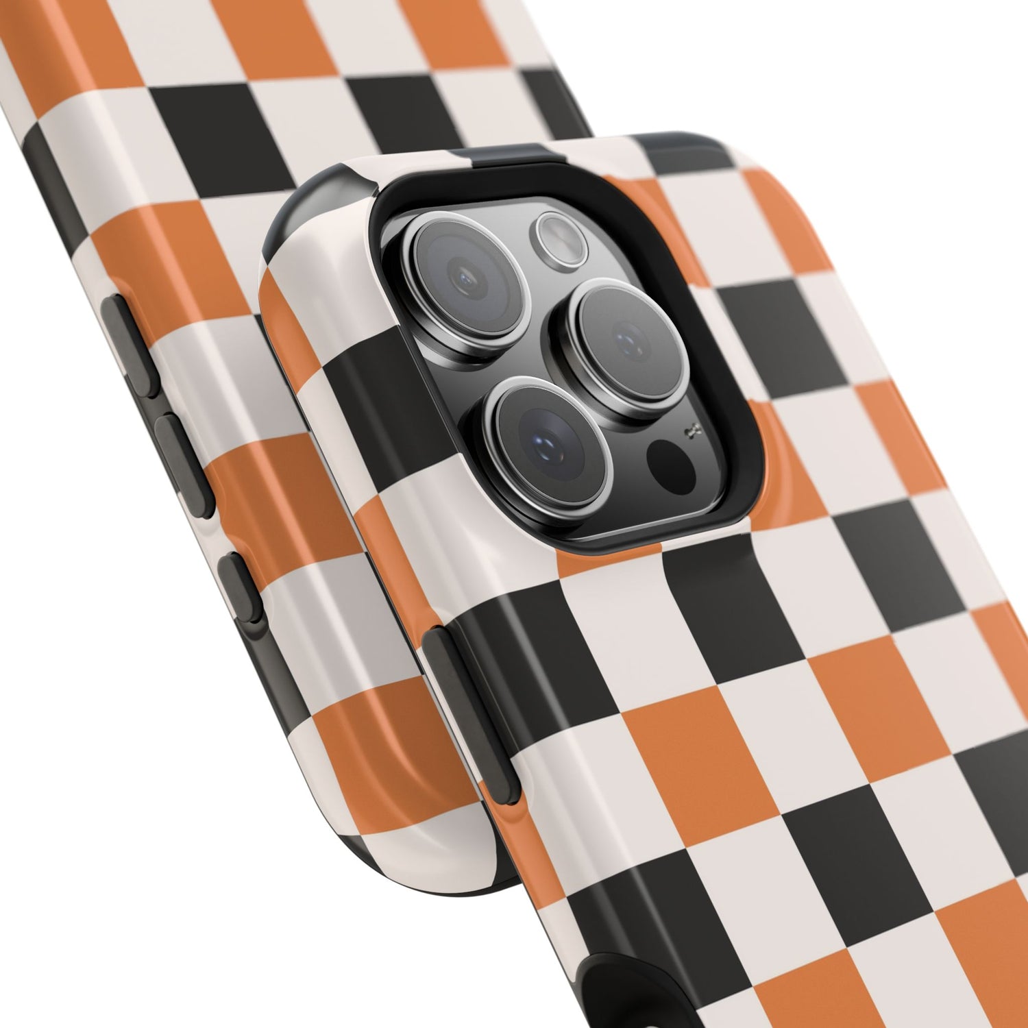 Trendy Halloween Checkerboard Phone Case | Impact-Resistant, iPhone, Samsung
