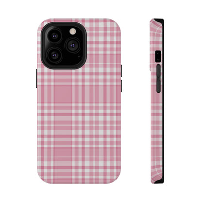 Impact-Resistant Phone Case - Easter Plaid Pink