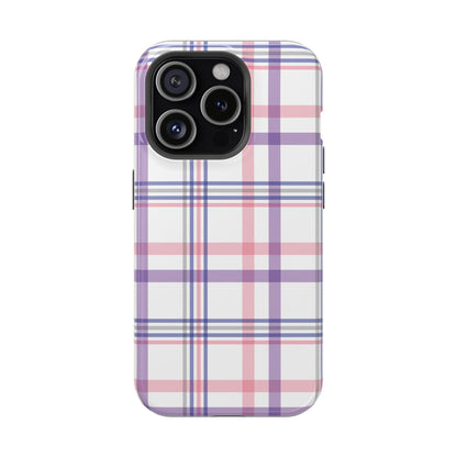 Impact-Resistant Cases - Spring Plaid Pink Purple