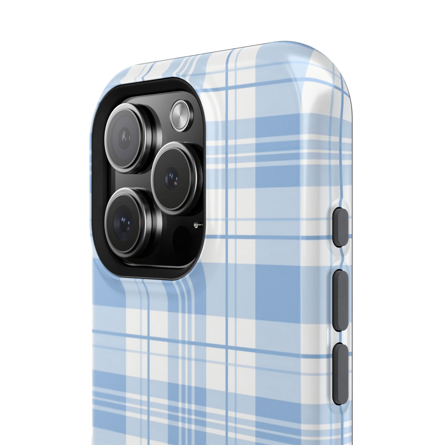 Impact-Resistant Phone Case - Easter Plaid Blue