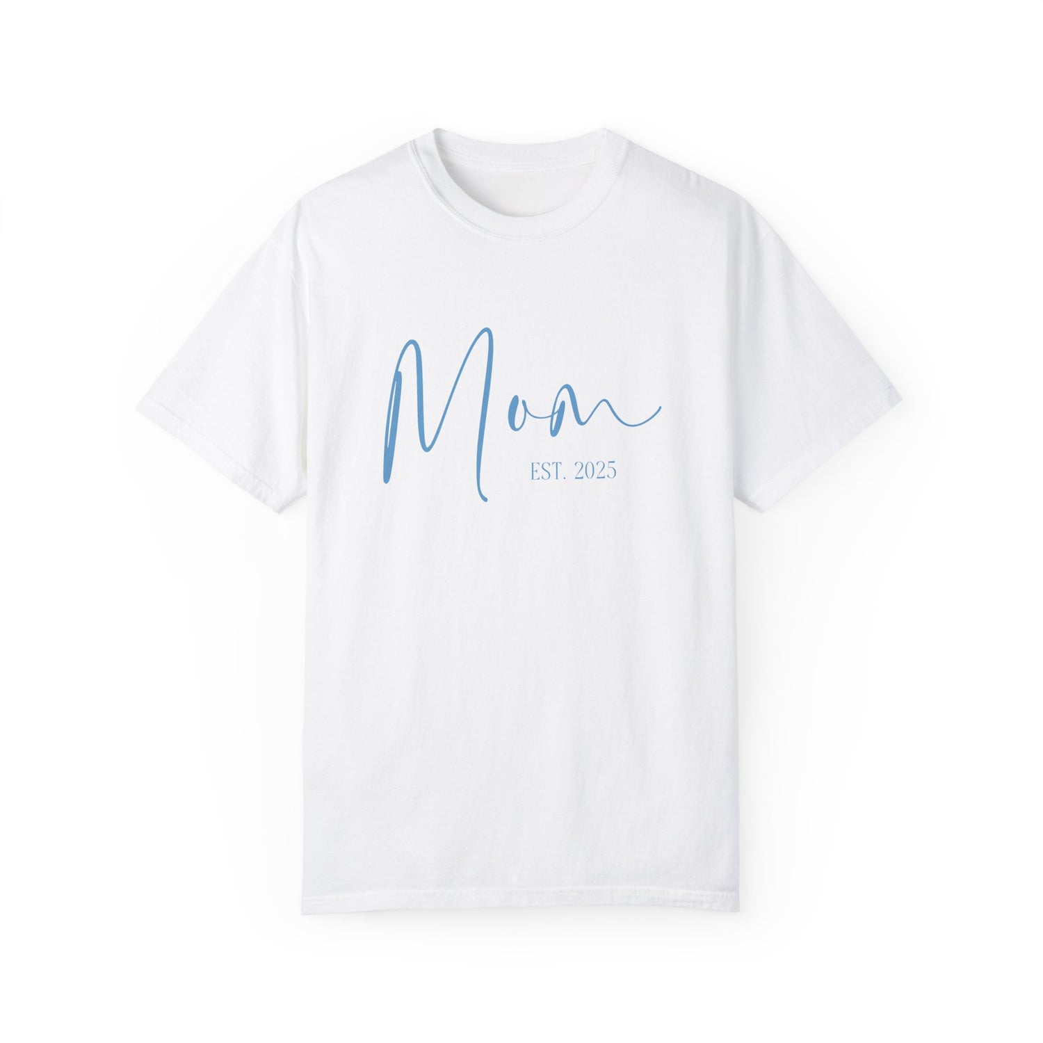 Mom Est 2025 Blue Comfort Colors T-Shirt
