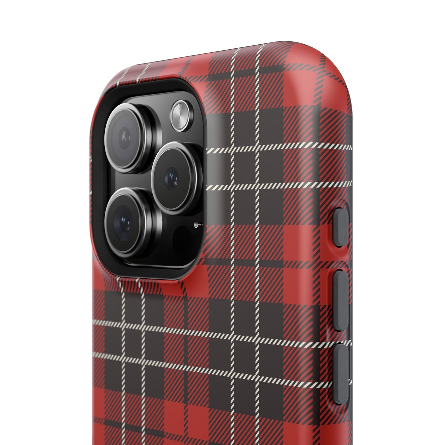 Impact-Resistant Phone Case- Christmas Tartan Plaid Red