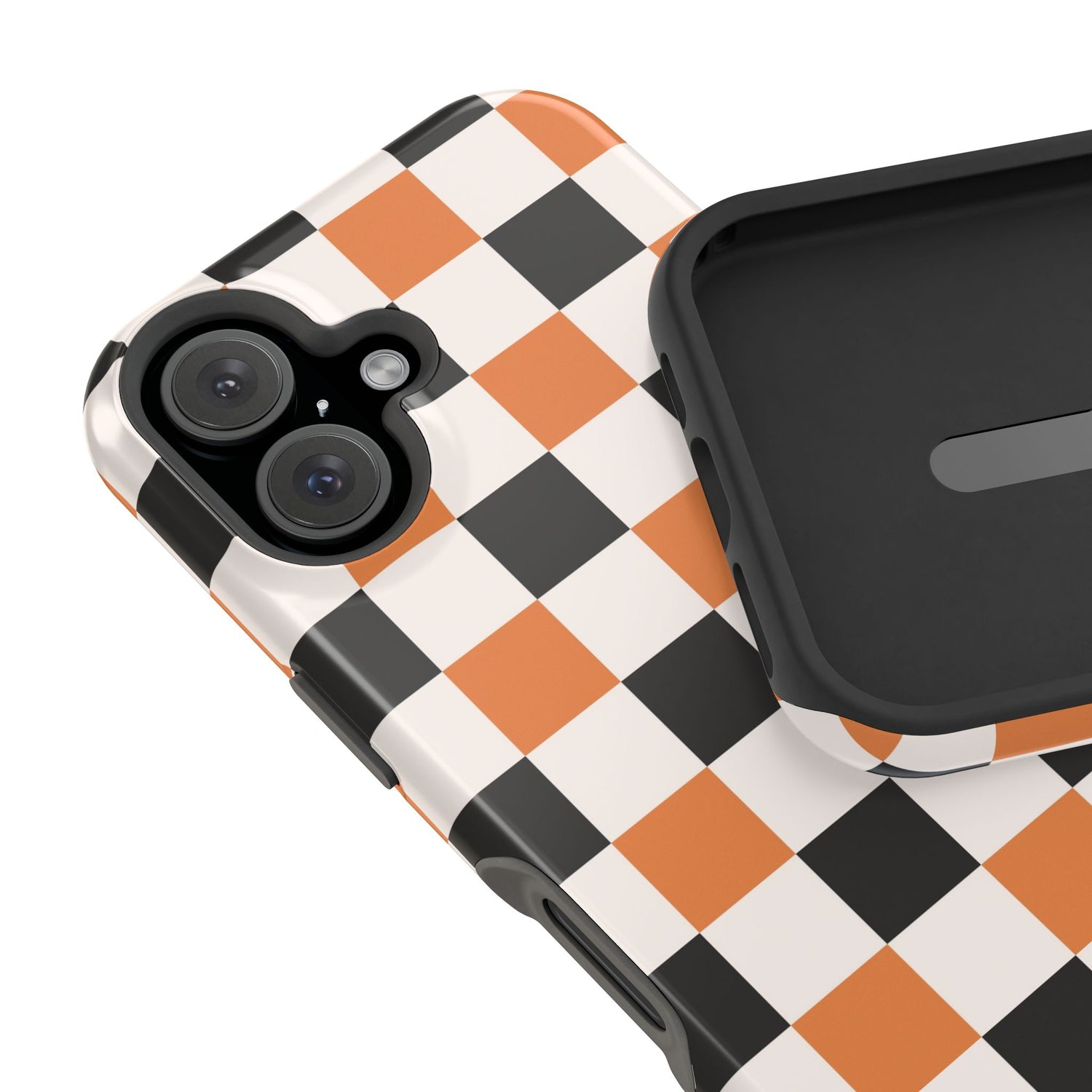 Trendy Halloween Checkerboard Phone Case | Impact-Resistant, iPhone, Samsung