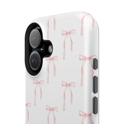 Watercolor Coquette Pink Bows Impact-Resistant Phone Case