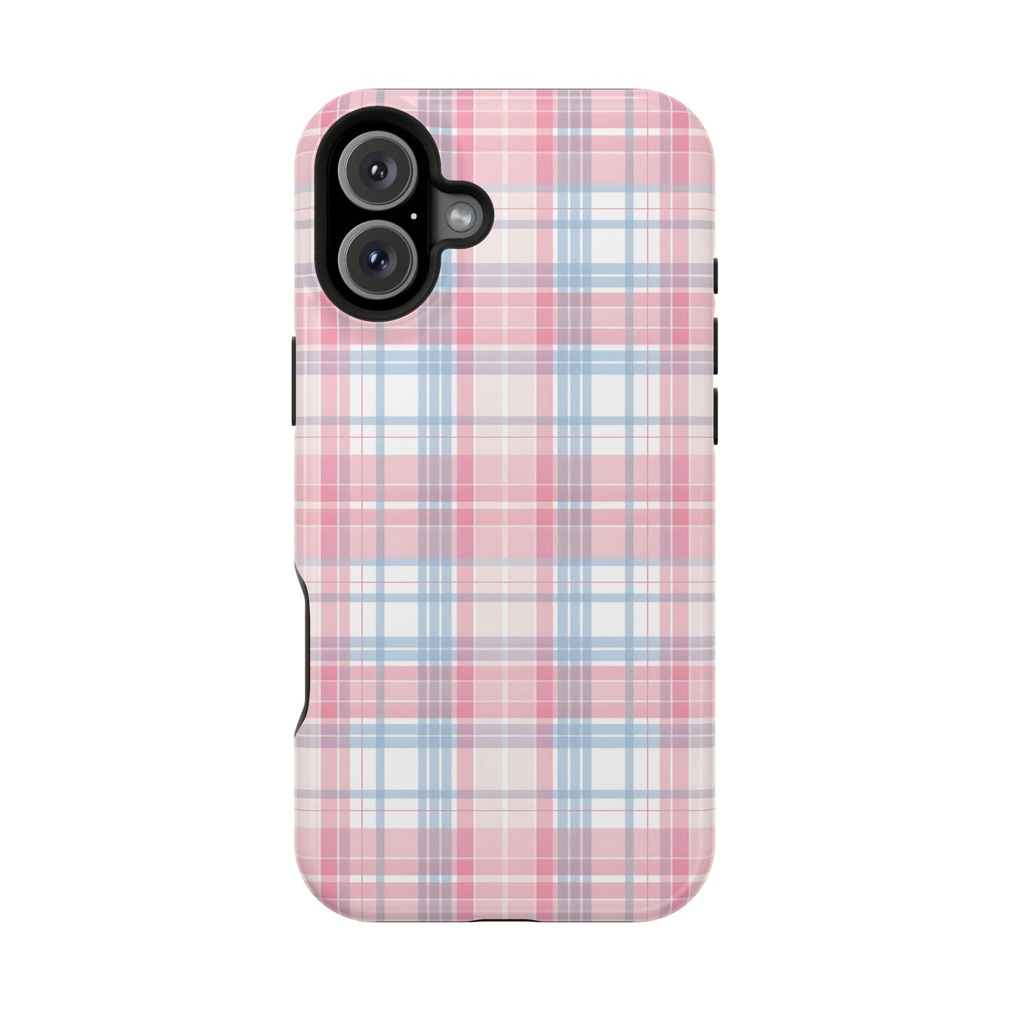 Impact-Resistant Cases-Spring Plaid Pink Blue