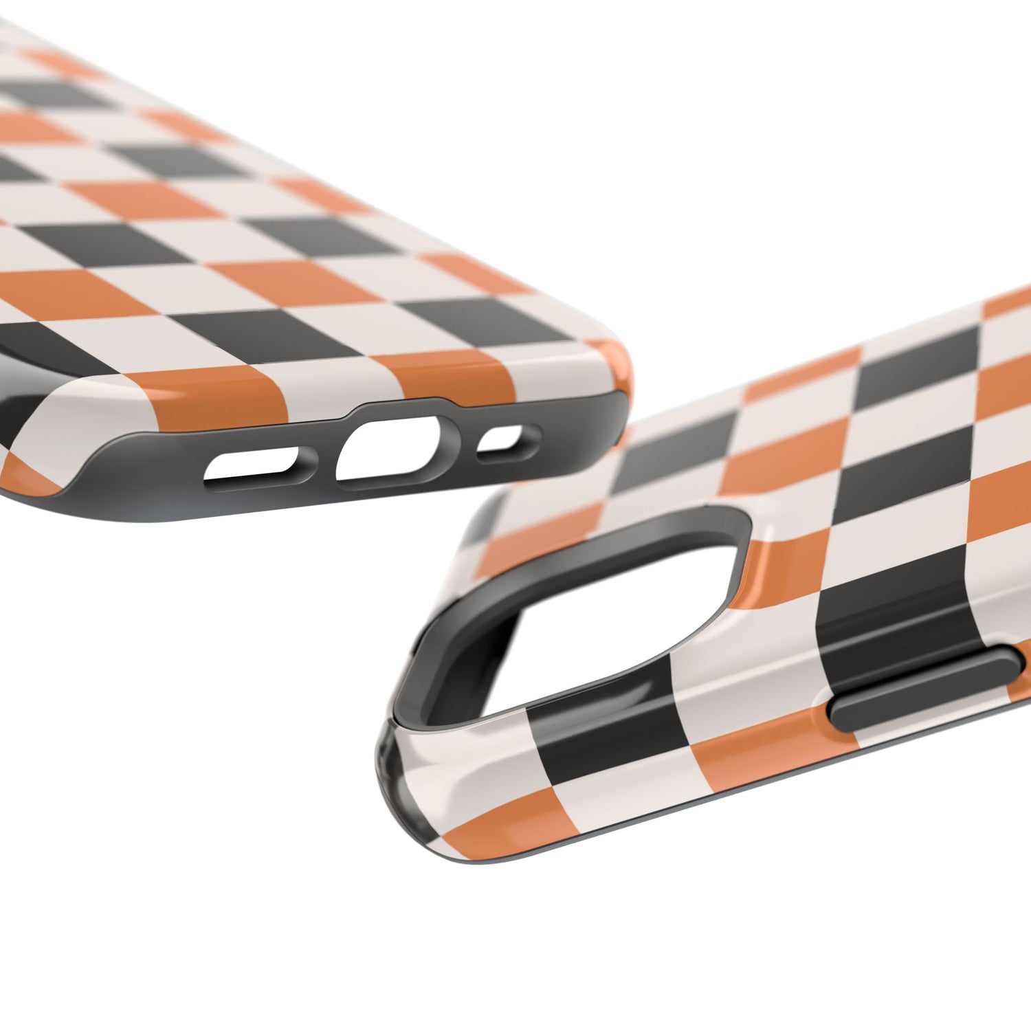 Trendy Halloween Checkerboard Phone Case | Impact-Resistant, iPhone, Samsung