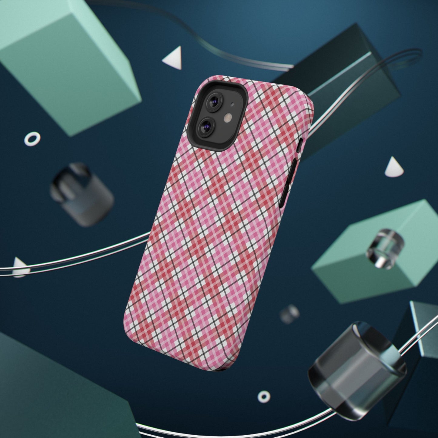 Impact-Resistant Phone Case - Valentine Plaid