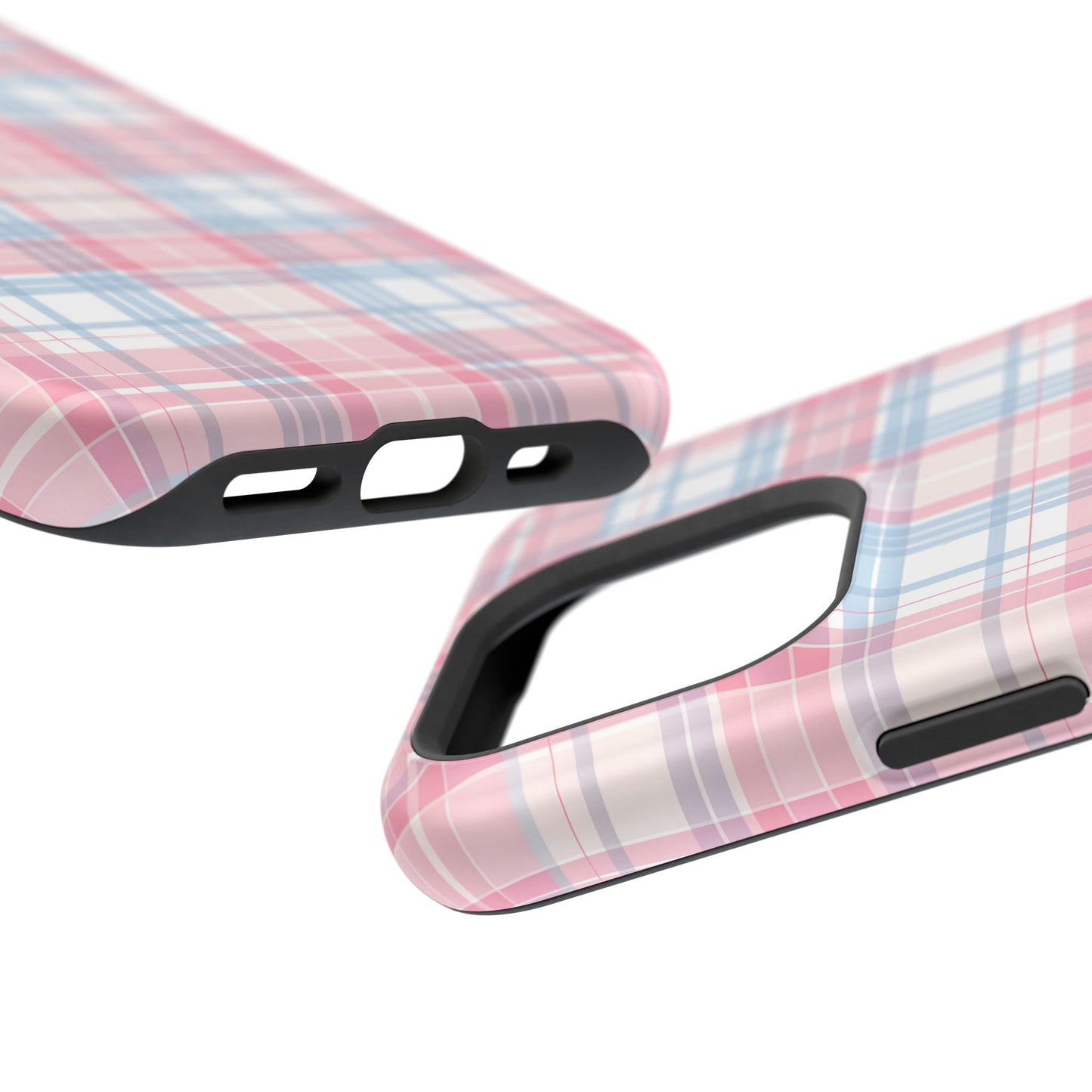 Impact-Resistant Cases-Spring Plaid Pink Blue