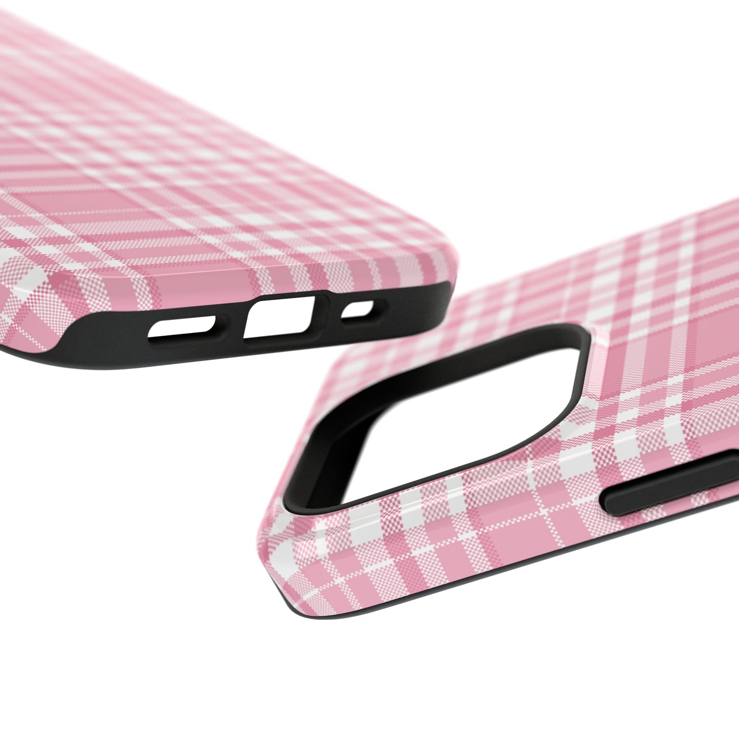 Impact-Resistant Phone Case - Easter Plaid Pink