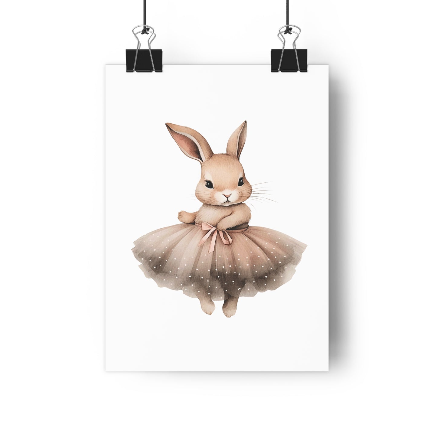 Giclée Art Print Watercolor Ballerina Bunnies 3