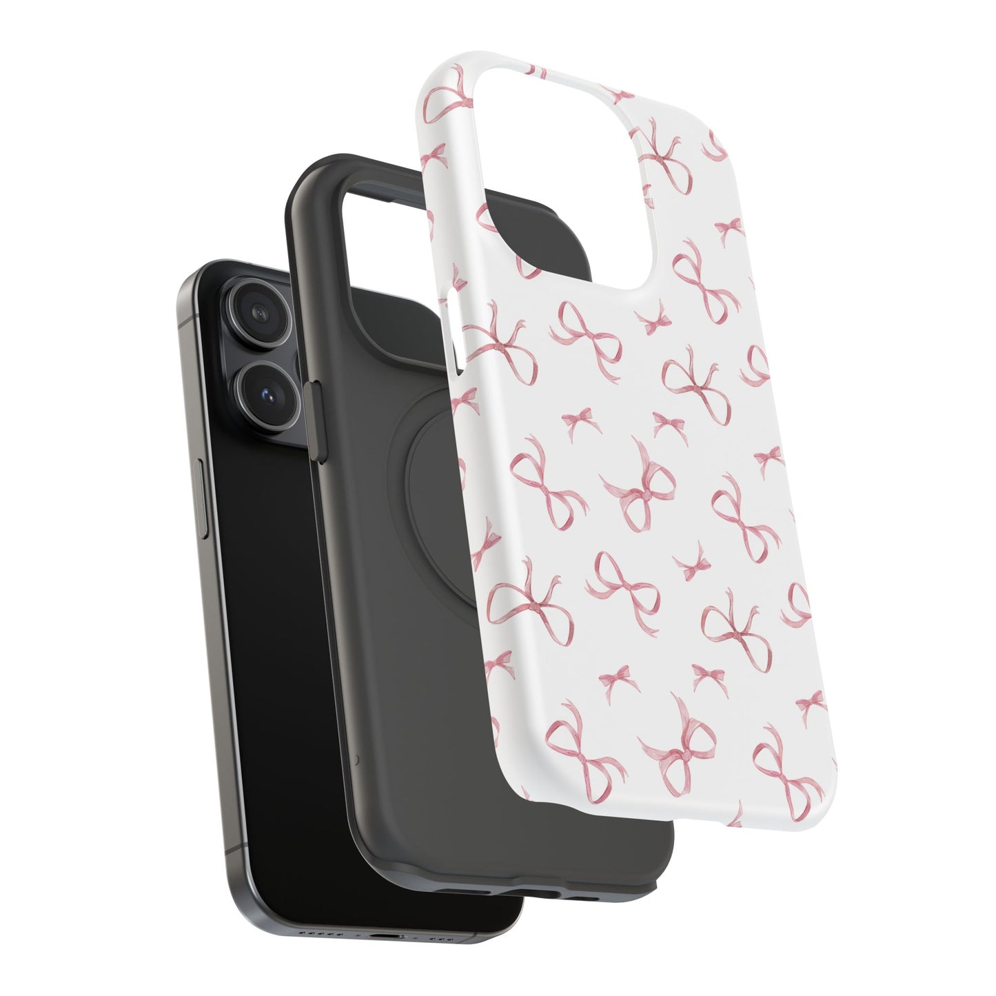 Impact-Resistant Phone Case - Coquette Bows Pink