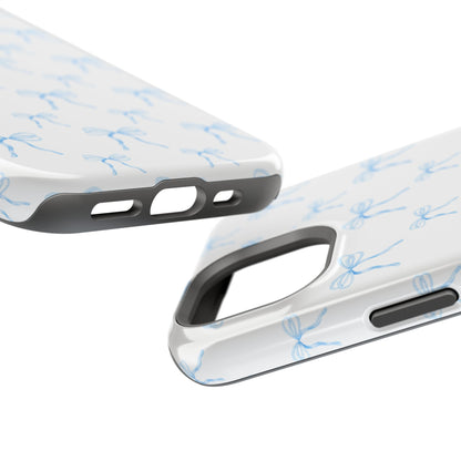 Coquette Blue Bows Impact-Resistant Phone Cases