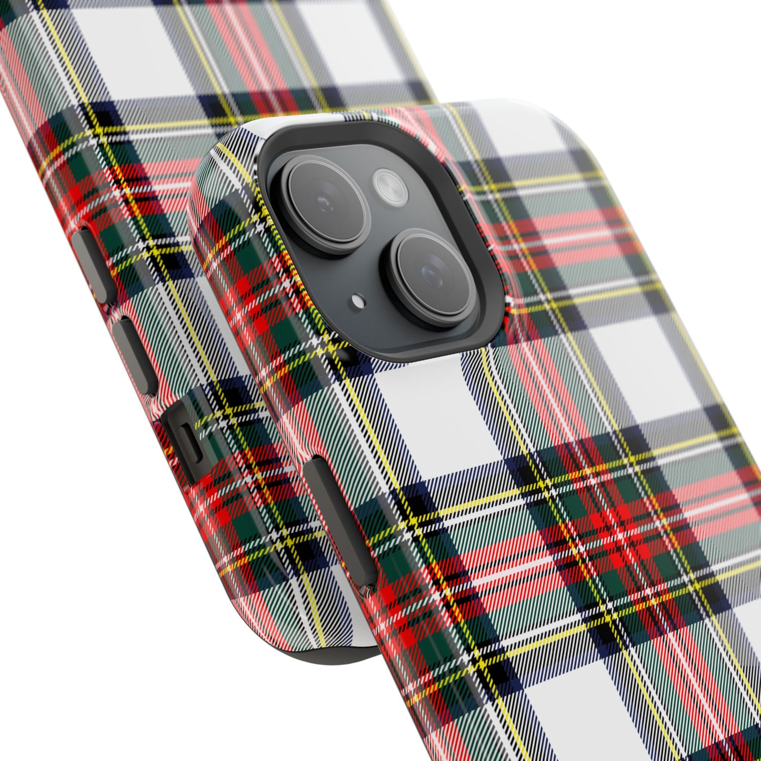 Christmas Holiday Tartan Plaid Impact-Resistant Phone Case, iPhone, Samsung