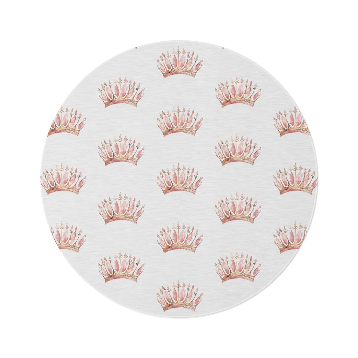 Round Rug Watercolor Pink Princess