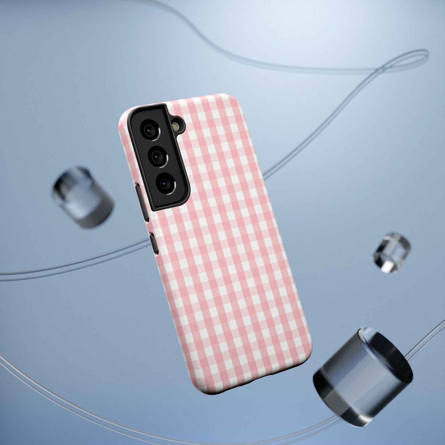 Impact-Resistant Cases -Pink Gingham