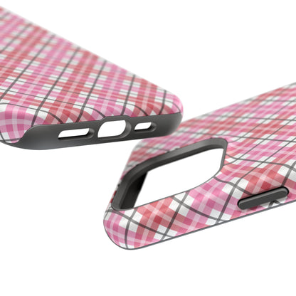 Impact-Resistant Phone Case - Valentine Plaid