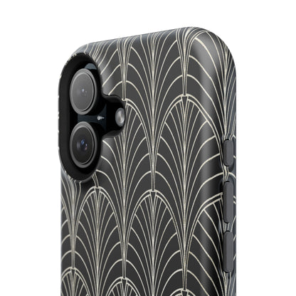 Impact-Resistant Phone Case- Art Deco Black Beige