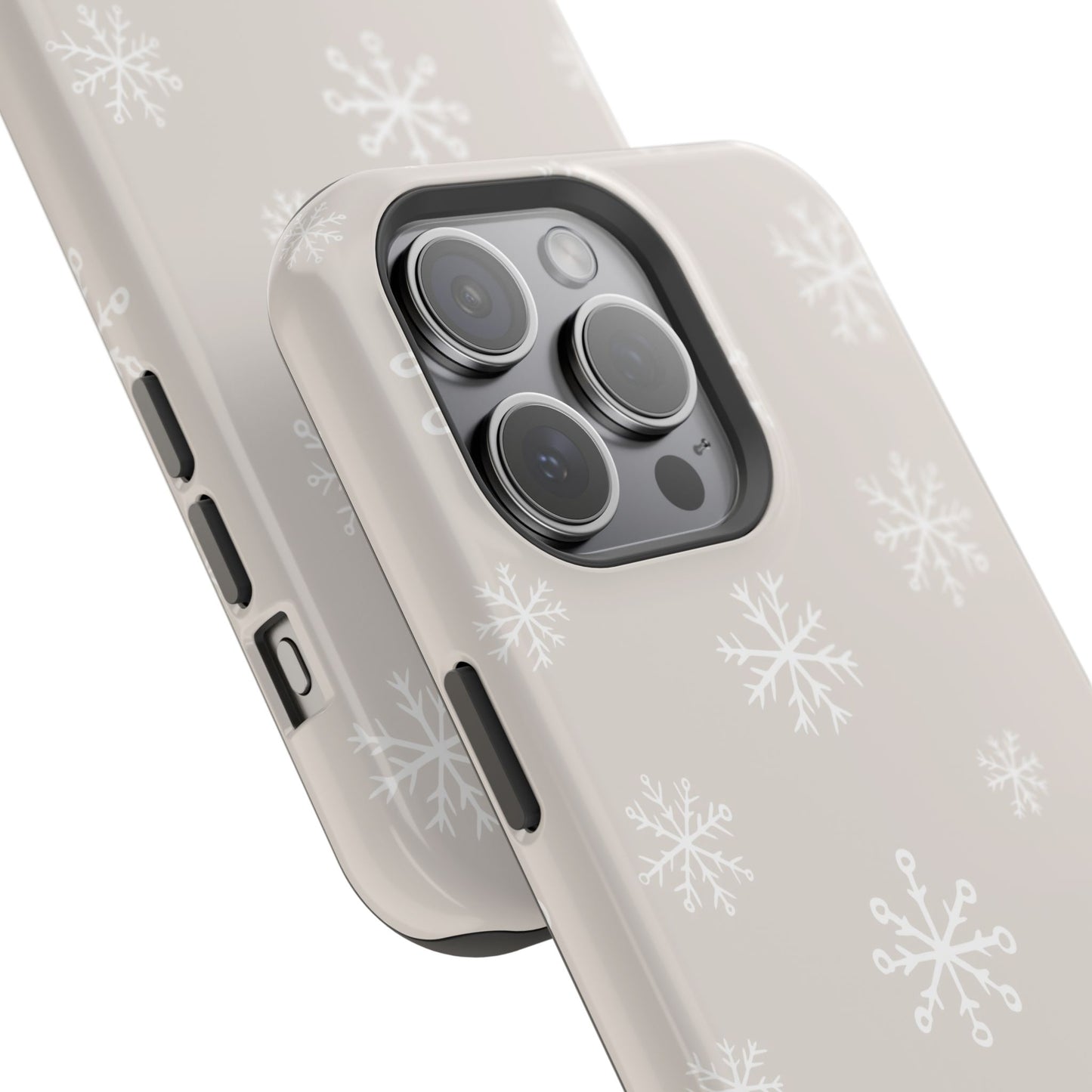 Neutral Snowflakes Impact-Resistant Phone Case