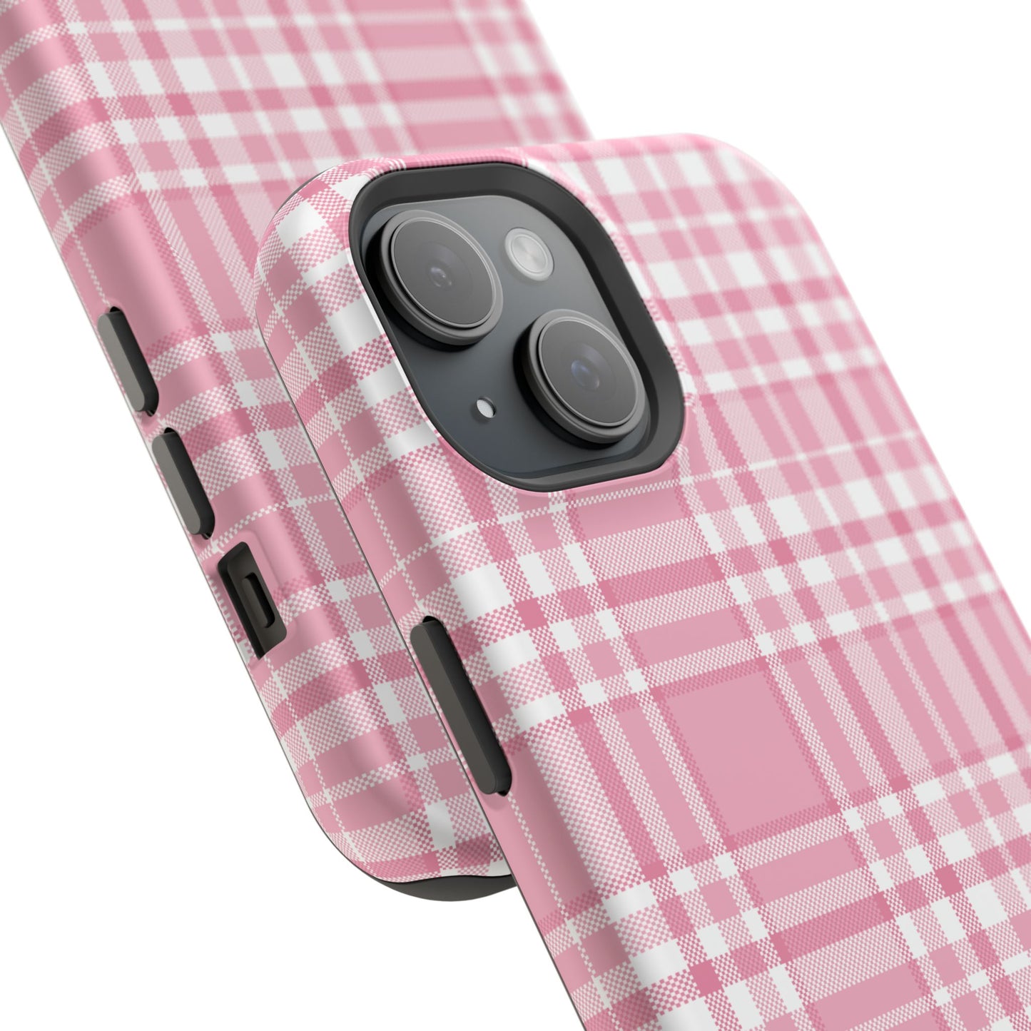 Impact-Resistant Phone Case - Easter Plaid Pink