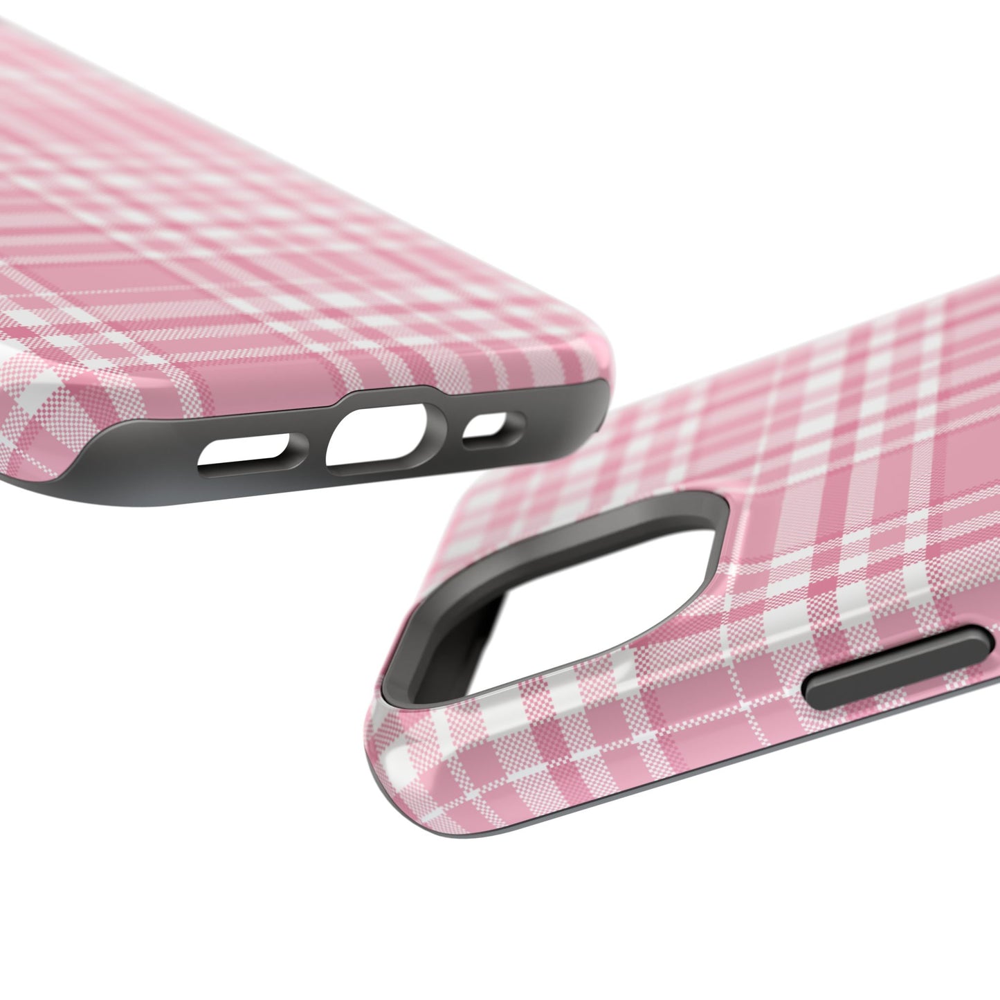 Impact-Resistant Phone Case - Easter Plaid Pink