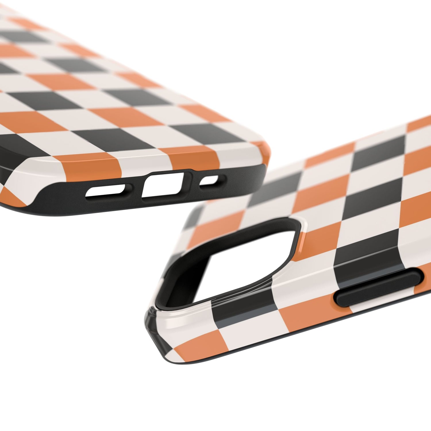 Trendy Halloween Checkerboard Phone Case | Impact-Resistant, iPhone, Samsung