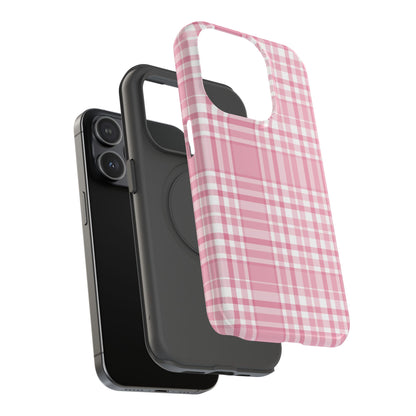 Impact-Resistant Phone Case - Easter Plaid Pink