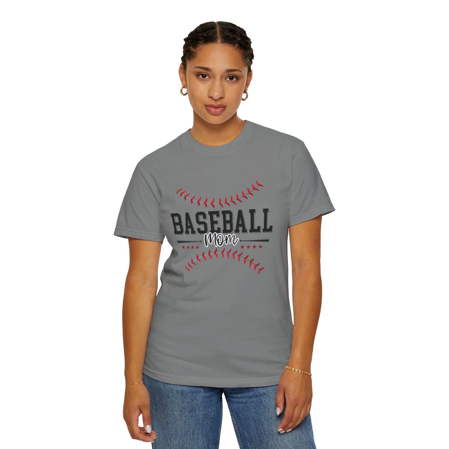 Baseball Mom T-Shirt, Unisex Garment-Dyed Tee, Perfect for Game Days, Mother's Day Gift, Casual Wear, Soft Cotton Tee