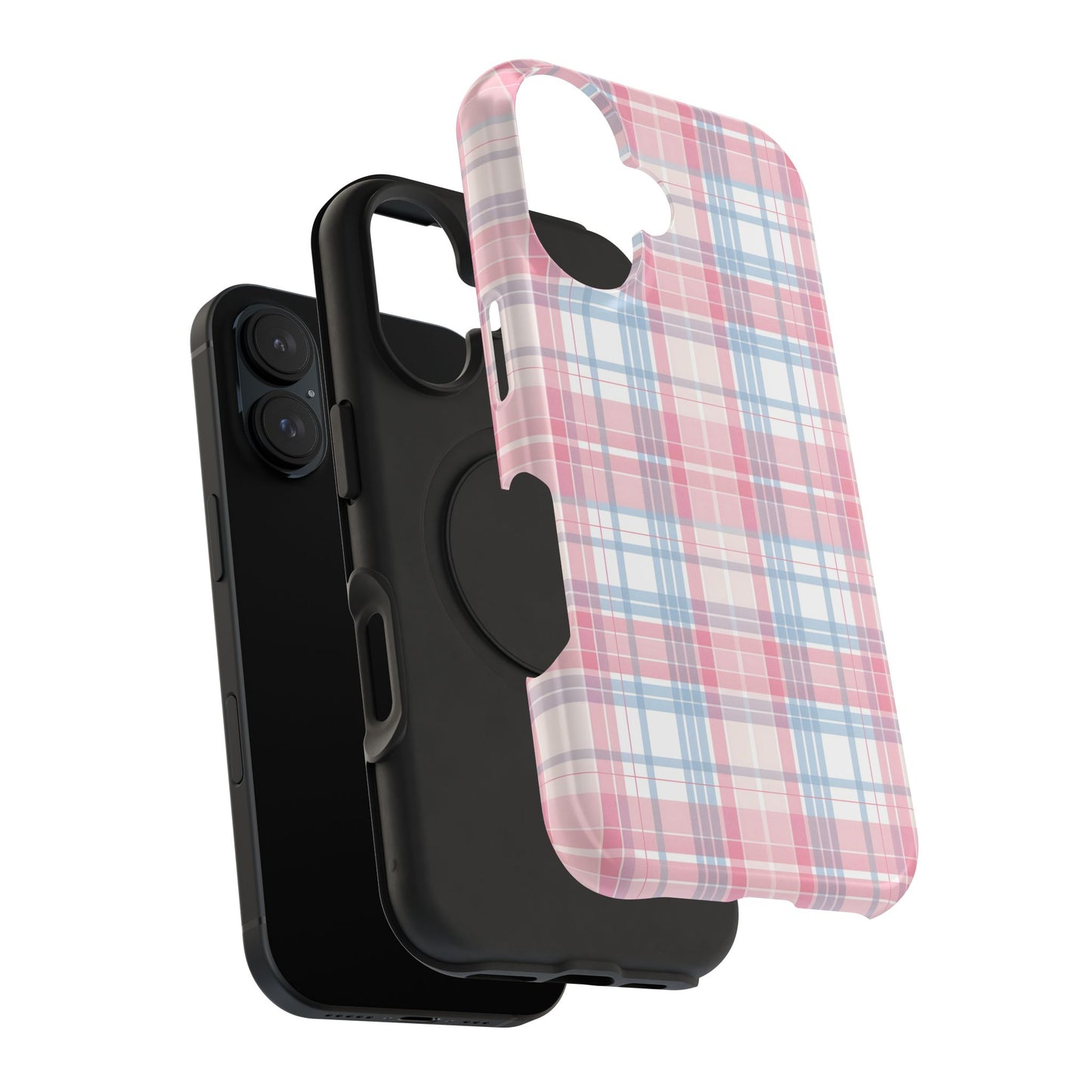 Impact-Resistant Cases-Spring Plaid Pink Blue