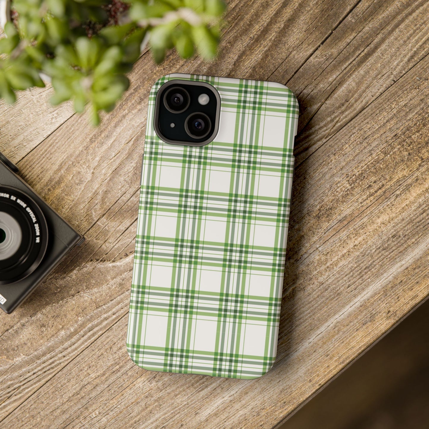 Impact-Resistant Phone Case -St. Patrick's Day Plaid