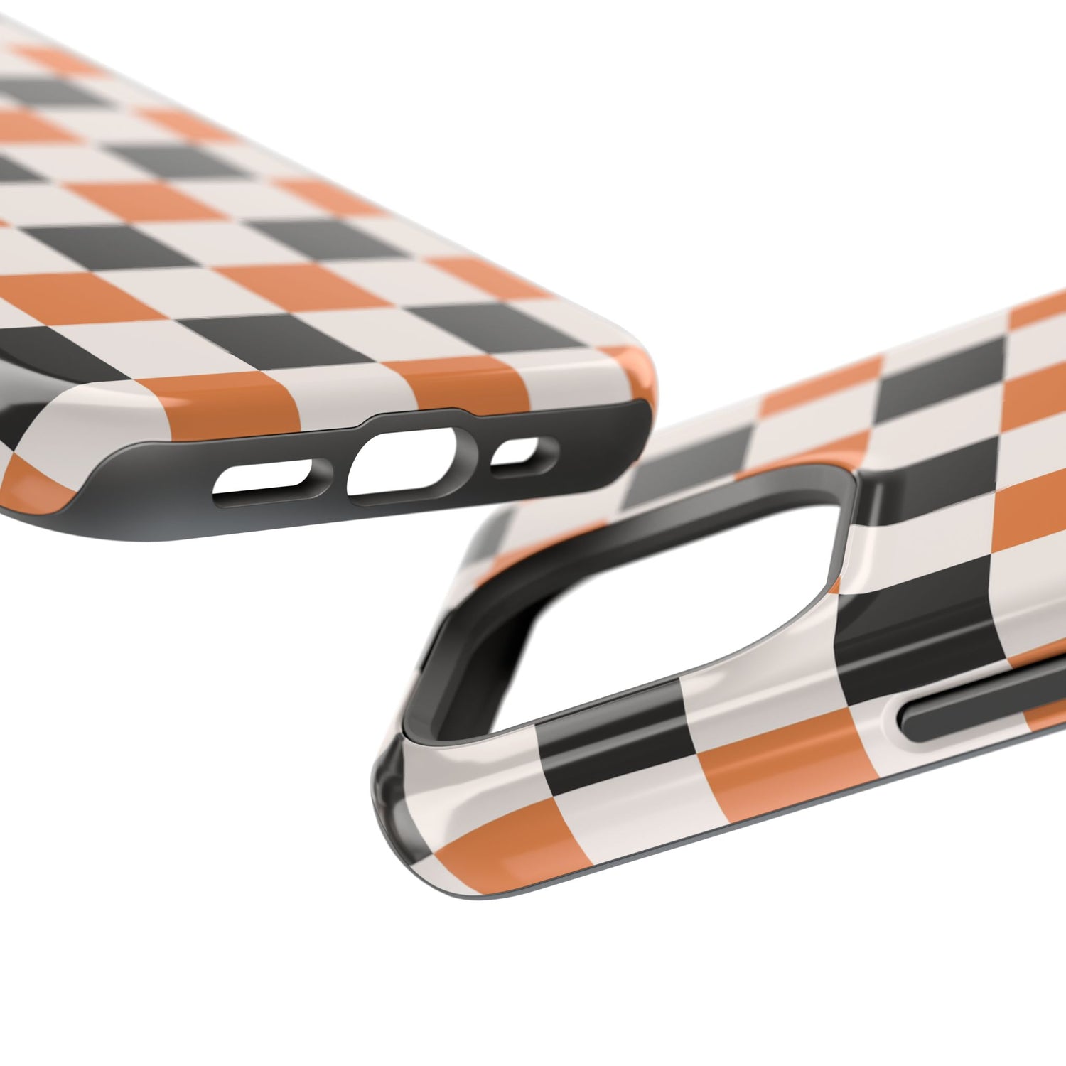 Trendy Halloween Checkerboard Phone Case | Impact-Resistant, iPhone, Samsung