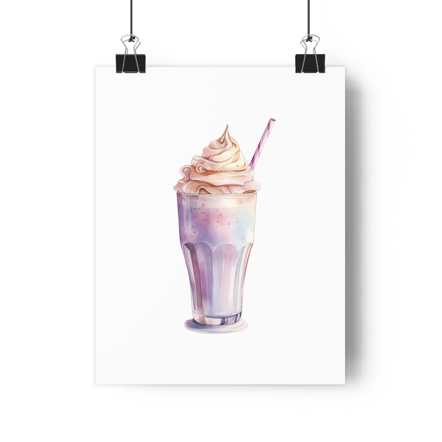 Giclée Art Print Watercolor Candy Land Milkshake