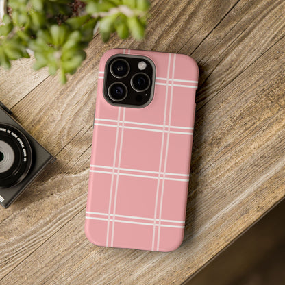 Impact-Resistant Phone Case -Girly Plaid