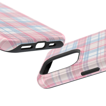 Impact-Resistant Cases-Spring Plaid Pink Blue