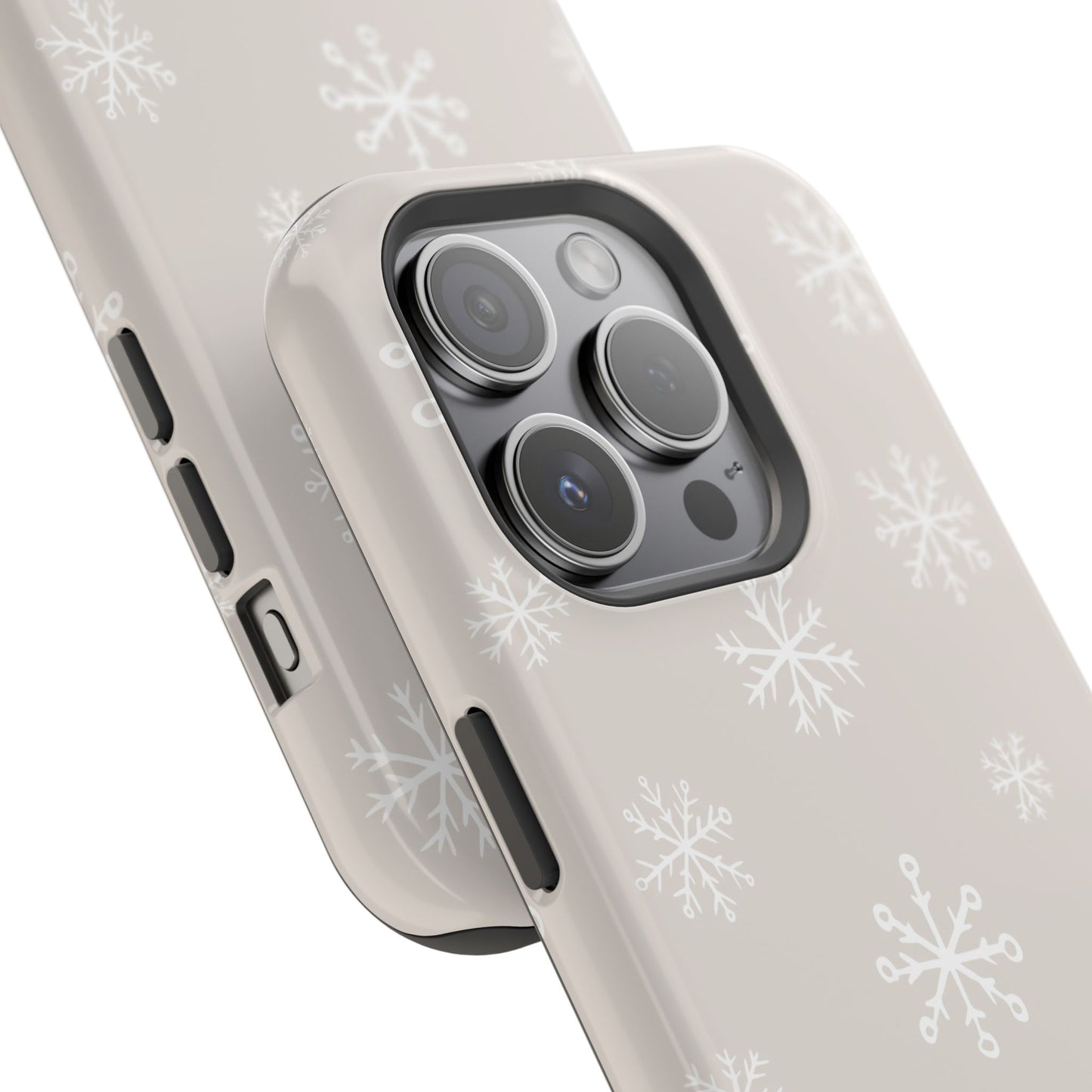 Neutral Snowflakes Impact-Resistant Phone Case