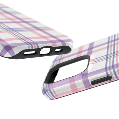 Impact-Resistant Cases - Spring Plaid Pink Purple