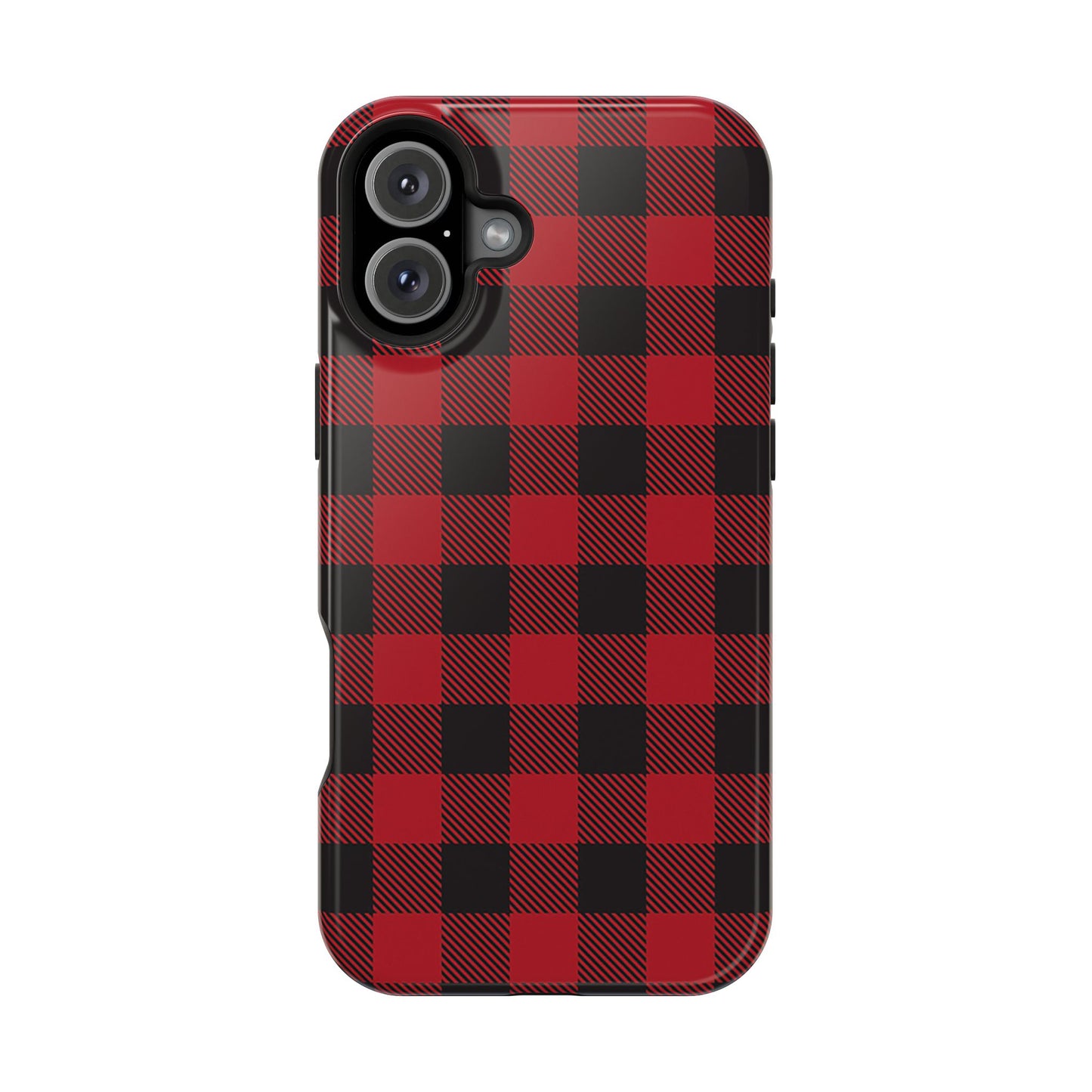 Impact-Resistant Phone Case-Red Black Buffalo Plaid