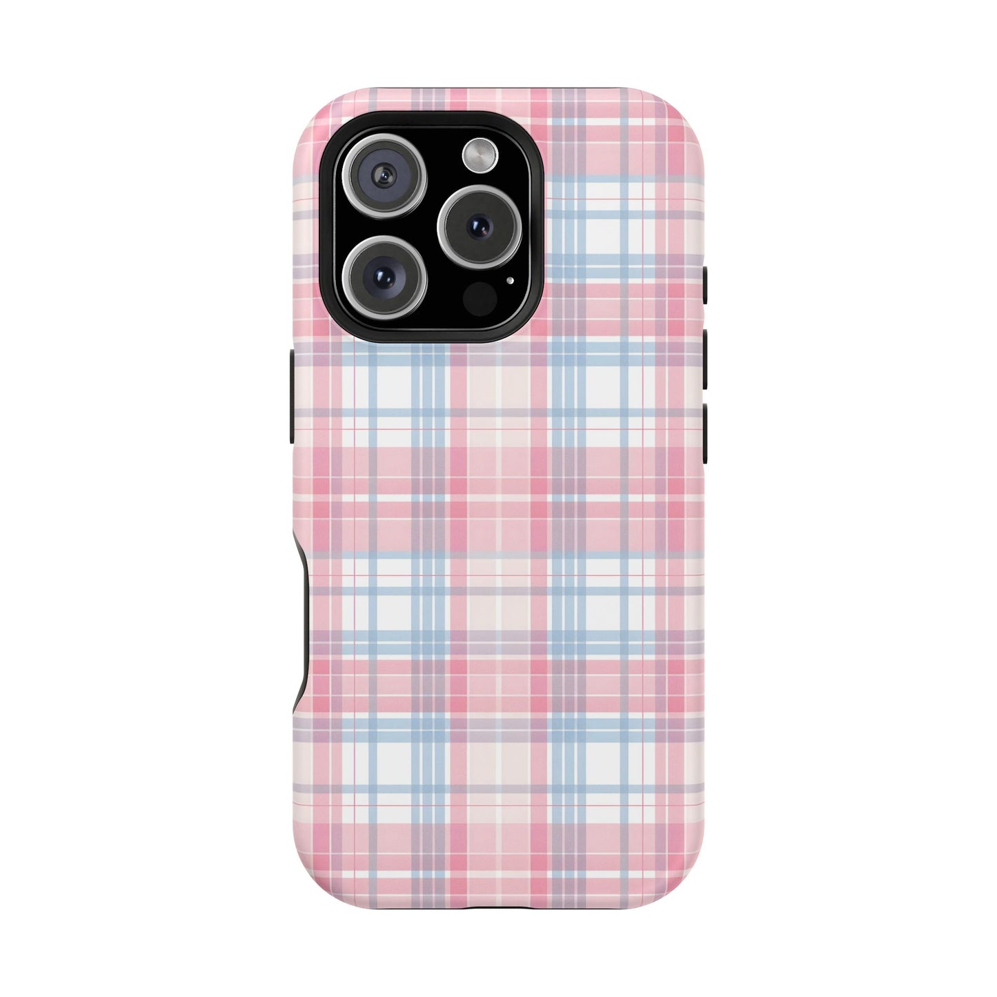 Impact-Resistant Cases-Spring Plaid Pink Blue