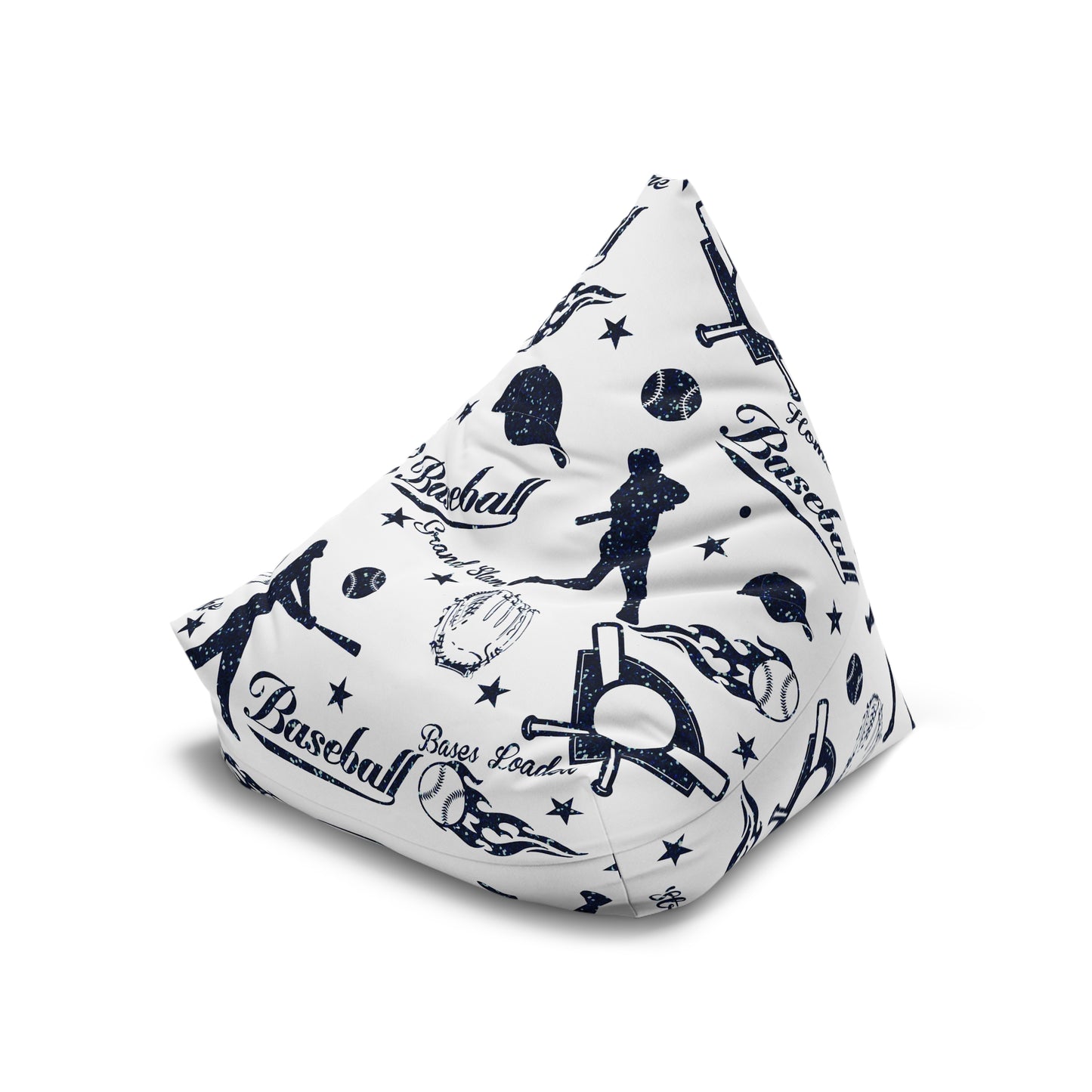 Baseball Navy White Bean Bag Chair Cover