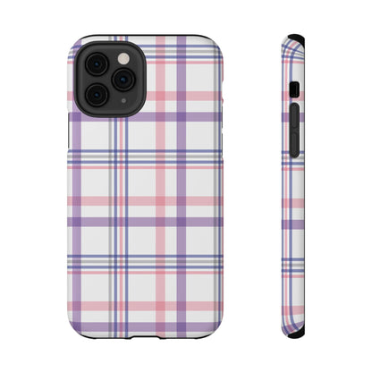 Impact-Resistant Cases - Spring Plaid Pink Purple