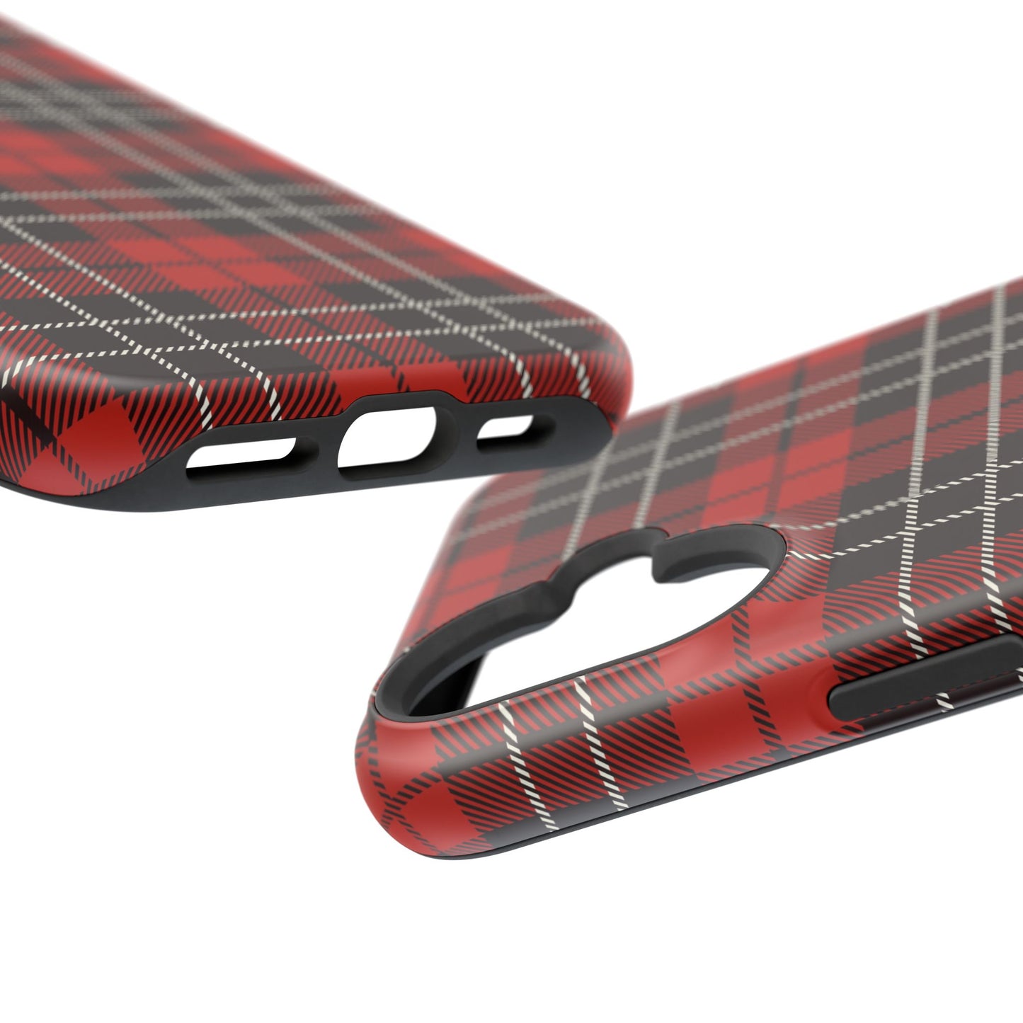 Impact-Resistant Phone Case- Christmas Tartan Plaid Red