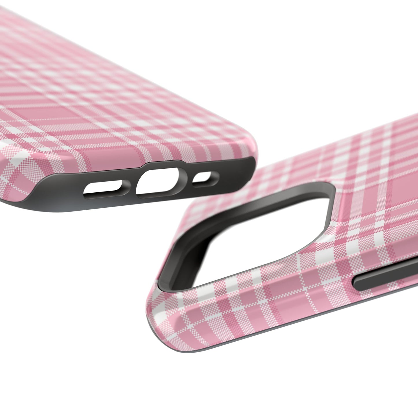 Impact-Resistant Phone Case - Easter Plaid Pink